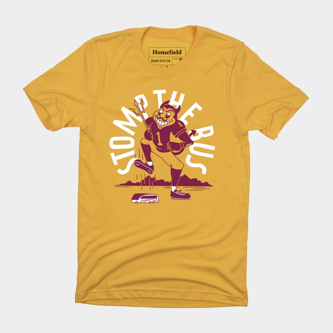 ASU Stomp the Bus Tee GLD – Cactus Sports