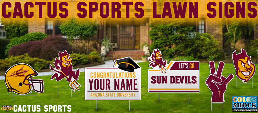 ASU Lawn Signs from Cactus Sports
