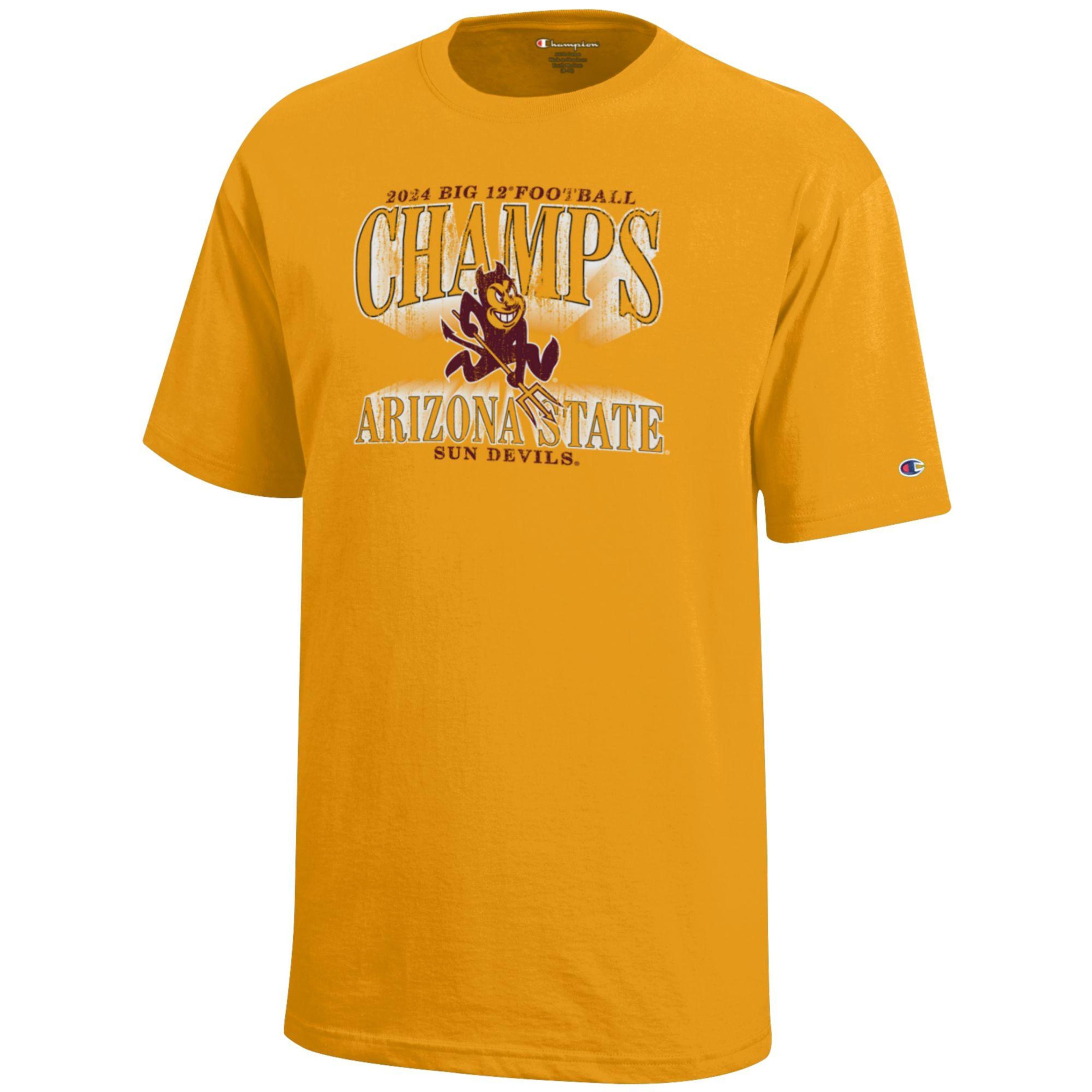 asu☆ ASU Big XII Champions Mascot Youth Tee GLD – Cactus Sports