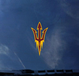 ASU mini pitchfork in maroon and gold