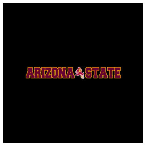ASU decal with 'Arizona' and 'State' with Sparky in the middle
