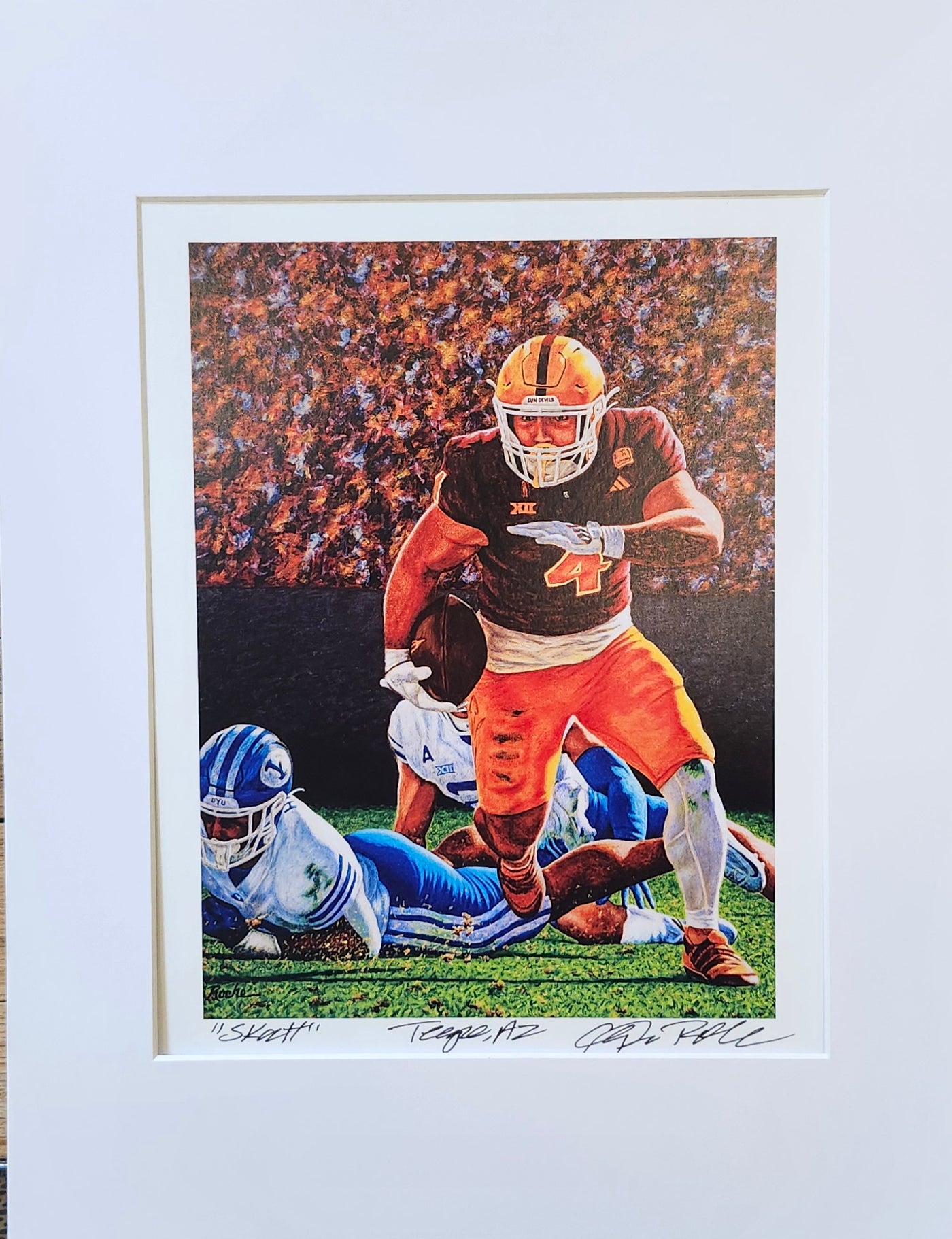 Cam Skattebo Matted Print