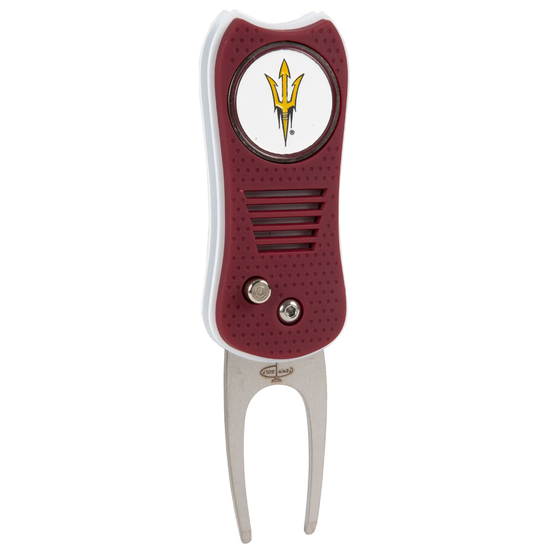 maroon golf divot tool