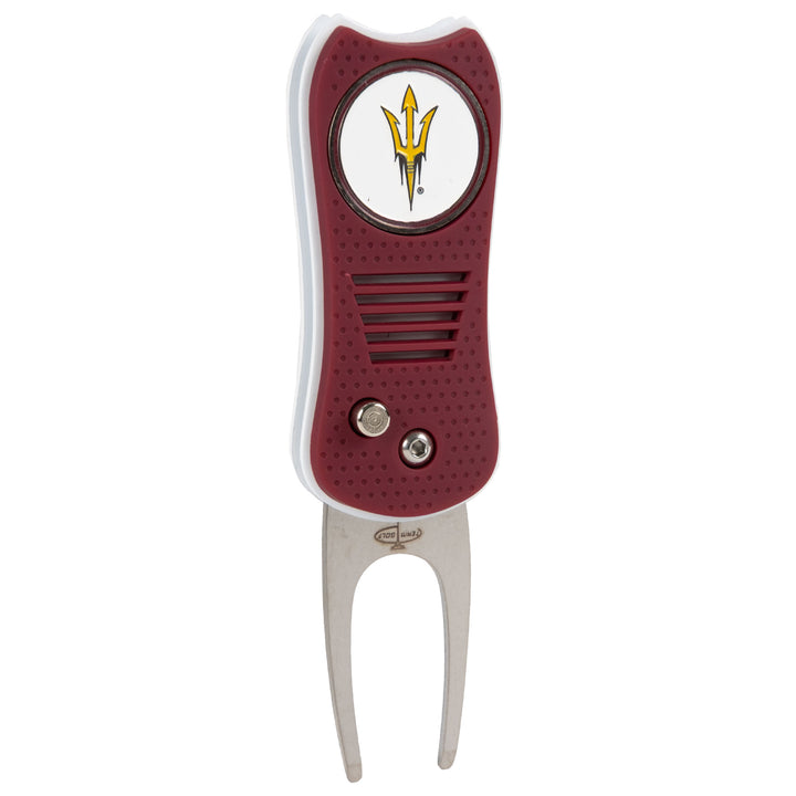maroon golf divot tool