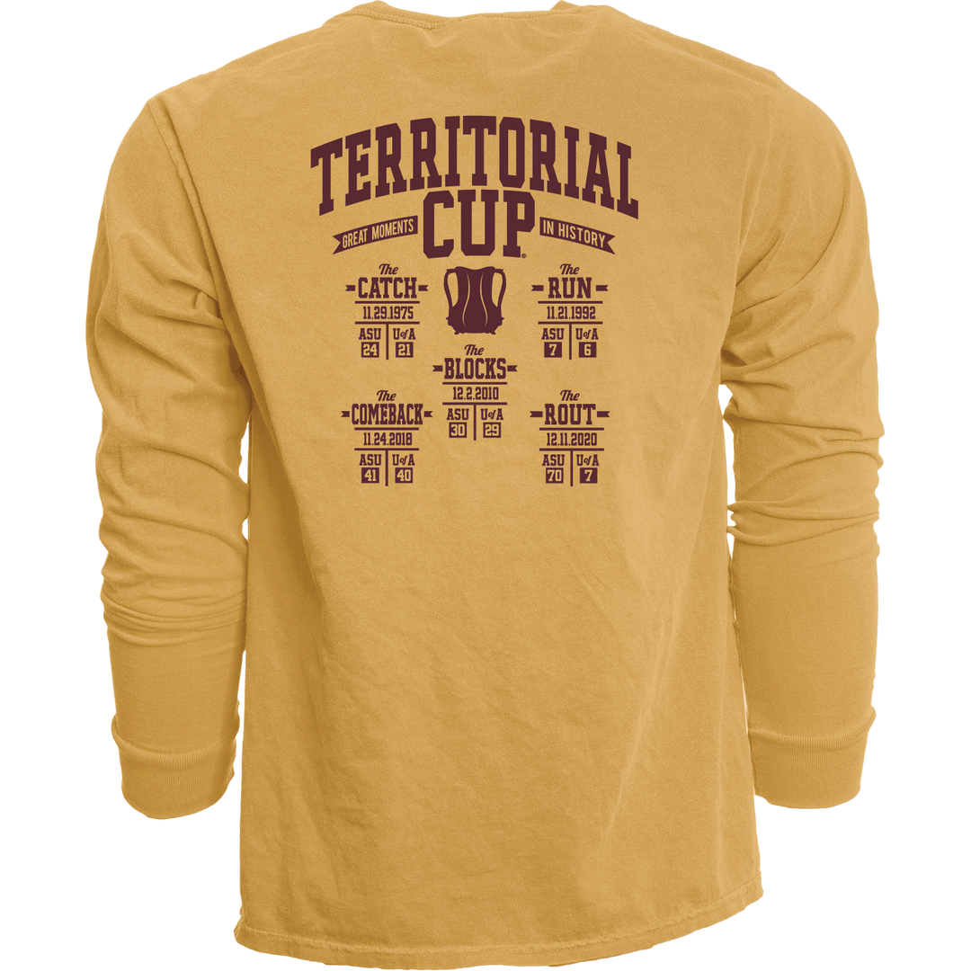 ASU Fork Em TCH Heavyweight L/S Tee GLD