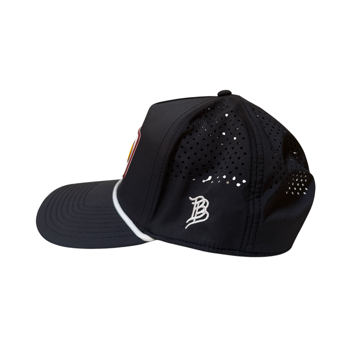 black hat with Branded Bills logo on left side 