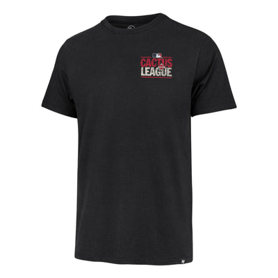 Black tee with the Cactus League logo on the left breast.
