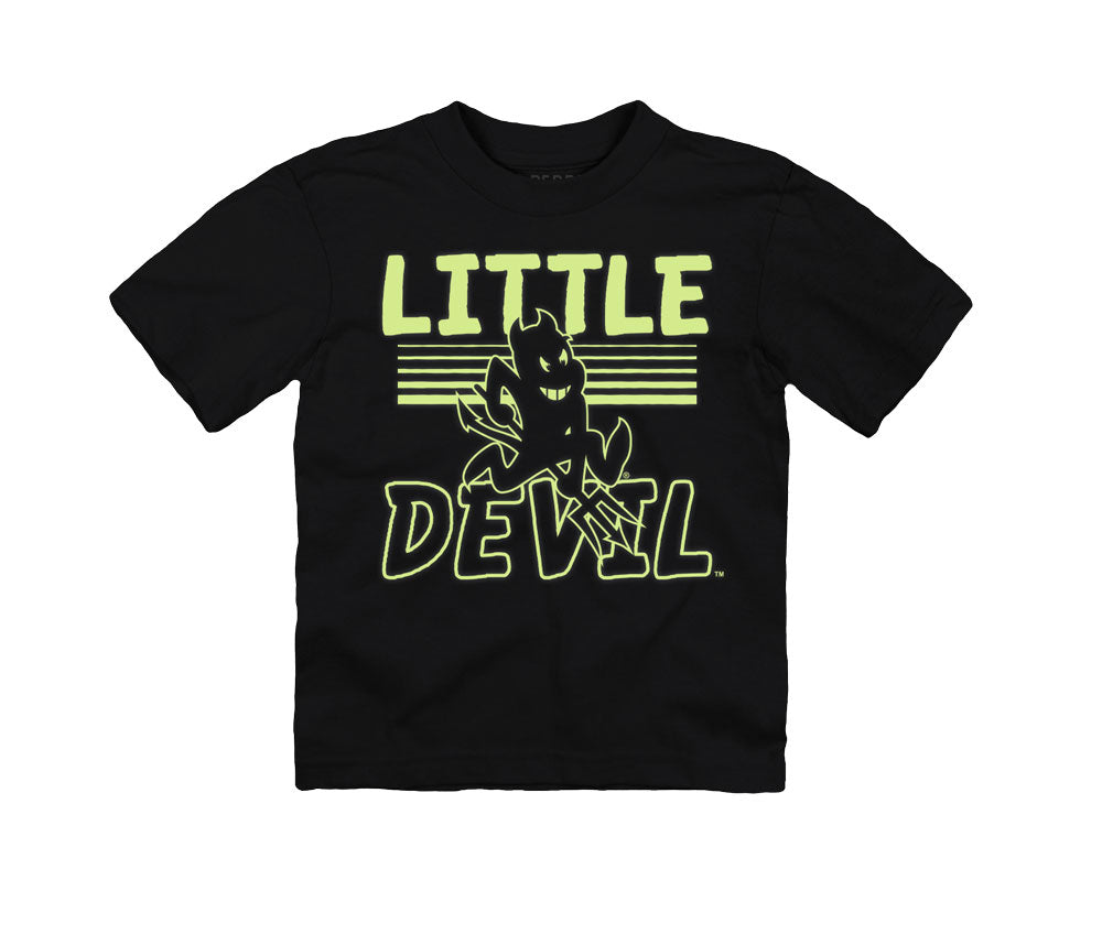 ASU Toddler Glow Little Devil Tee BLK