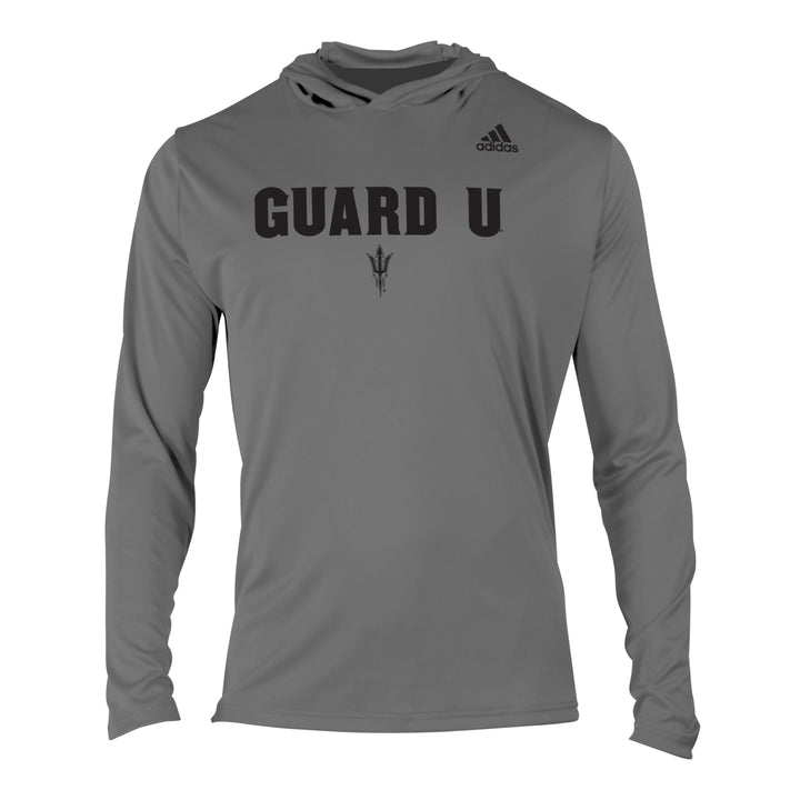 Gray hoodie with &