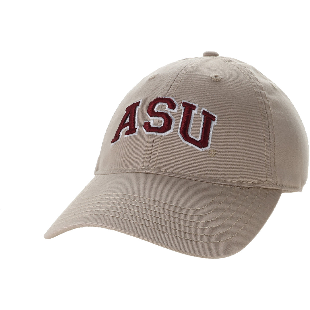 Beige cap with 'ASU' logo on a white background