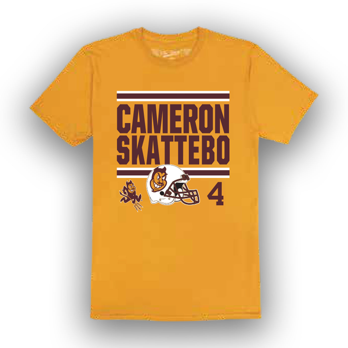 ASU Skattebo Helmet Tee GLD *PRE ORDER*