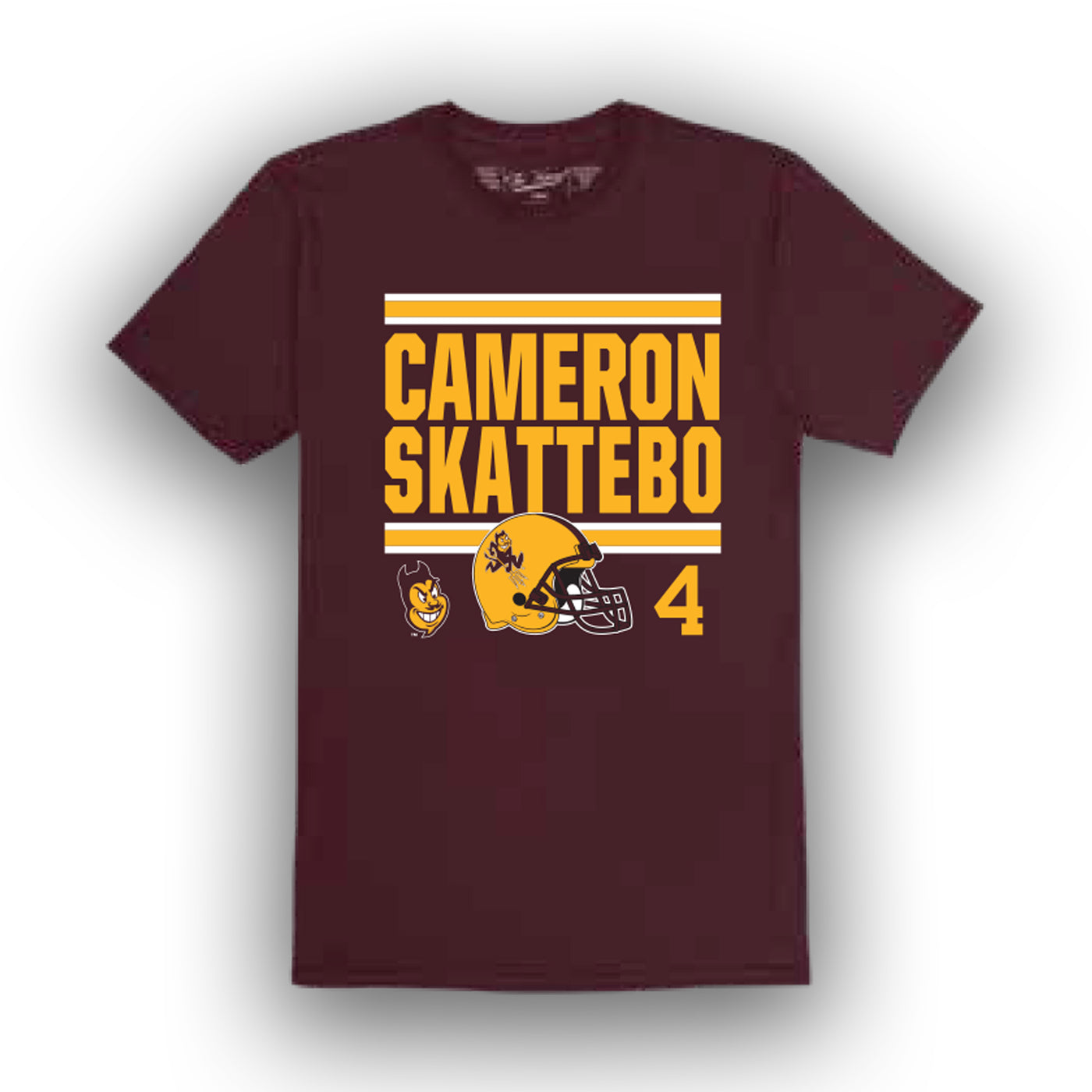 ASU Skattebo Helmet Tee MRN *PRE ORDER*