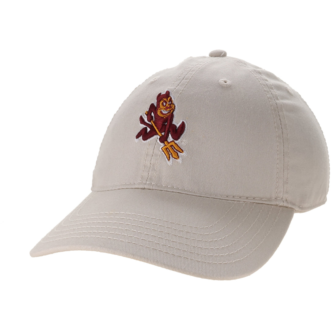 Beige cap with a logo on a white background