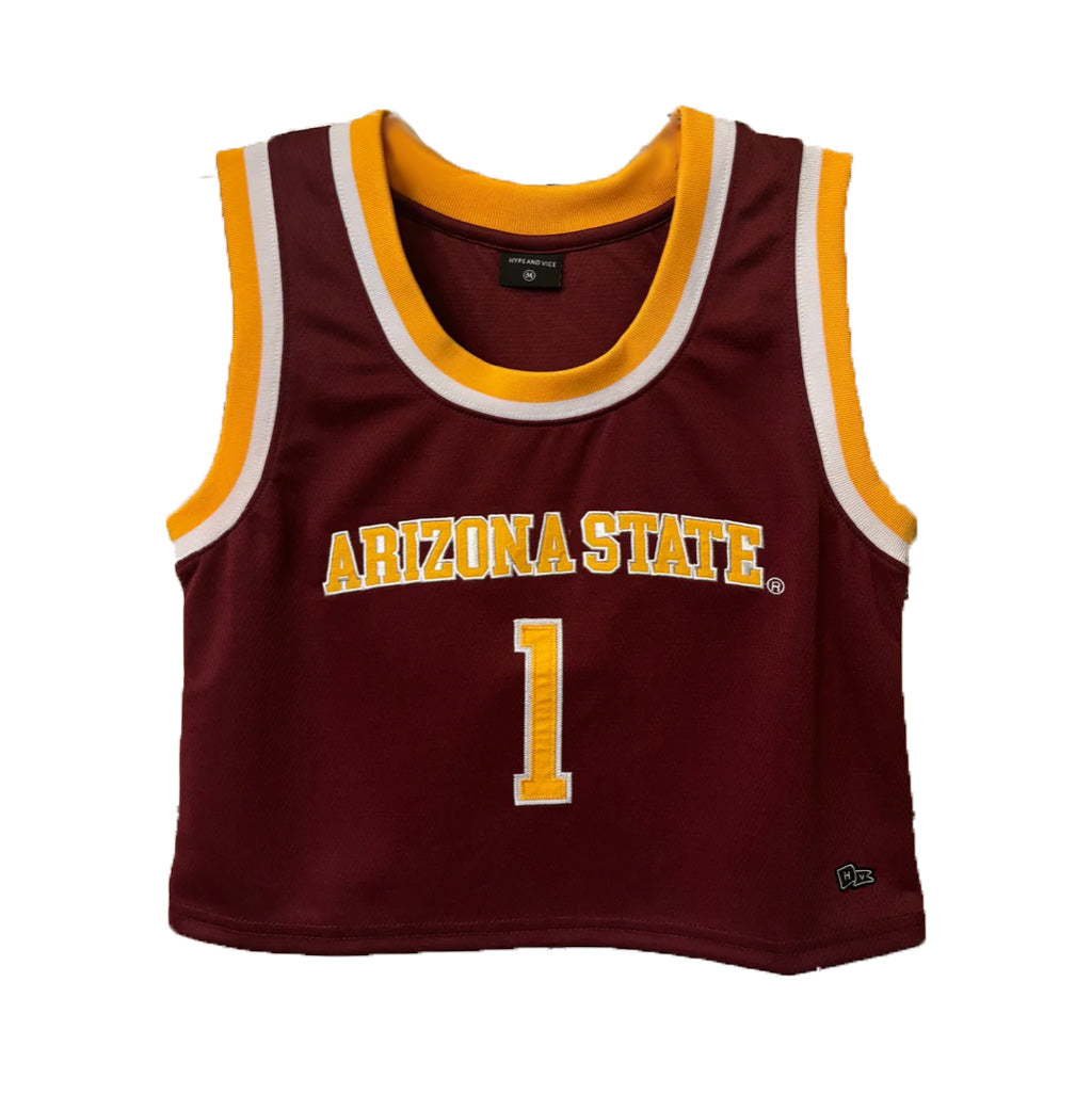 ASU Ladies Crop Basketball Jersey MRN