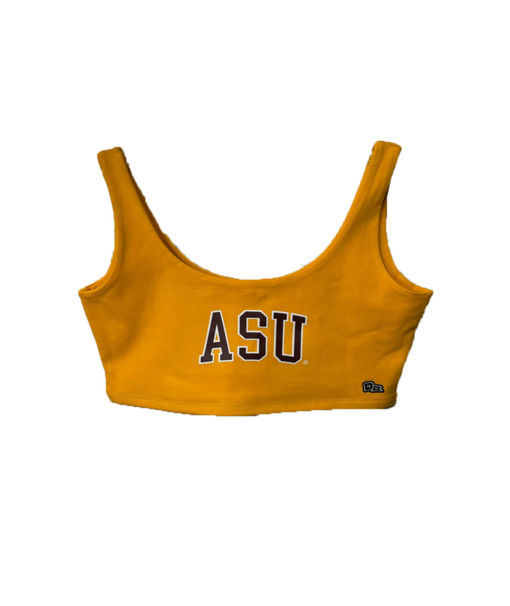 ASU Ladies Scoop Crop Tee GLD