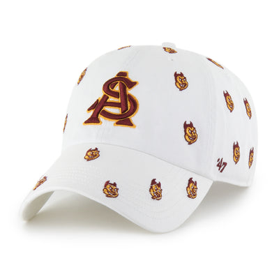 ASU Confetti Ladies Clean Up Hat WHT