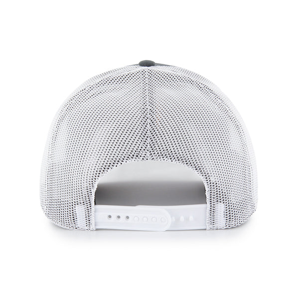 Back view of gray mesh hat