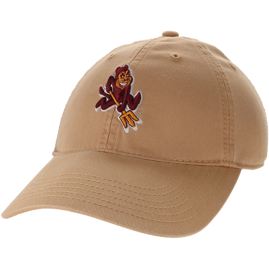 Beige cap with a logo on a white background