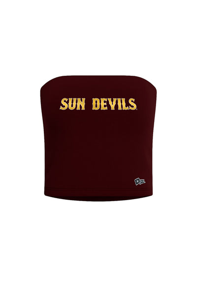 Maroon top with 'Sun Devils' in gold across the chest.