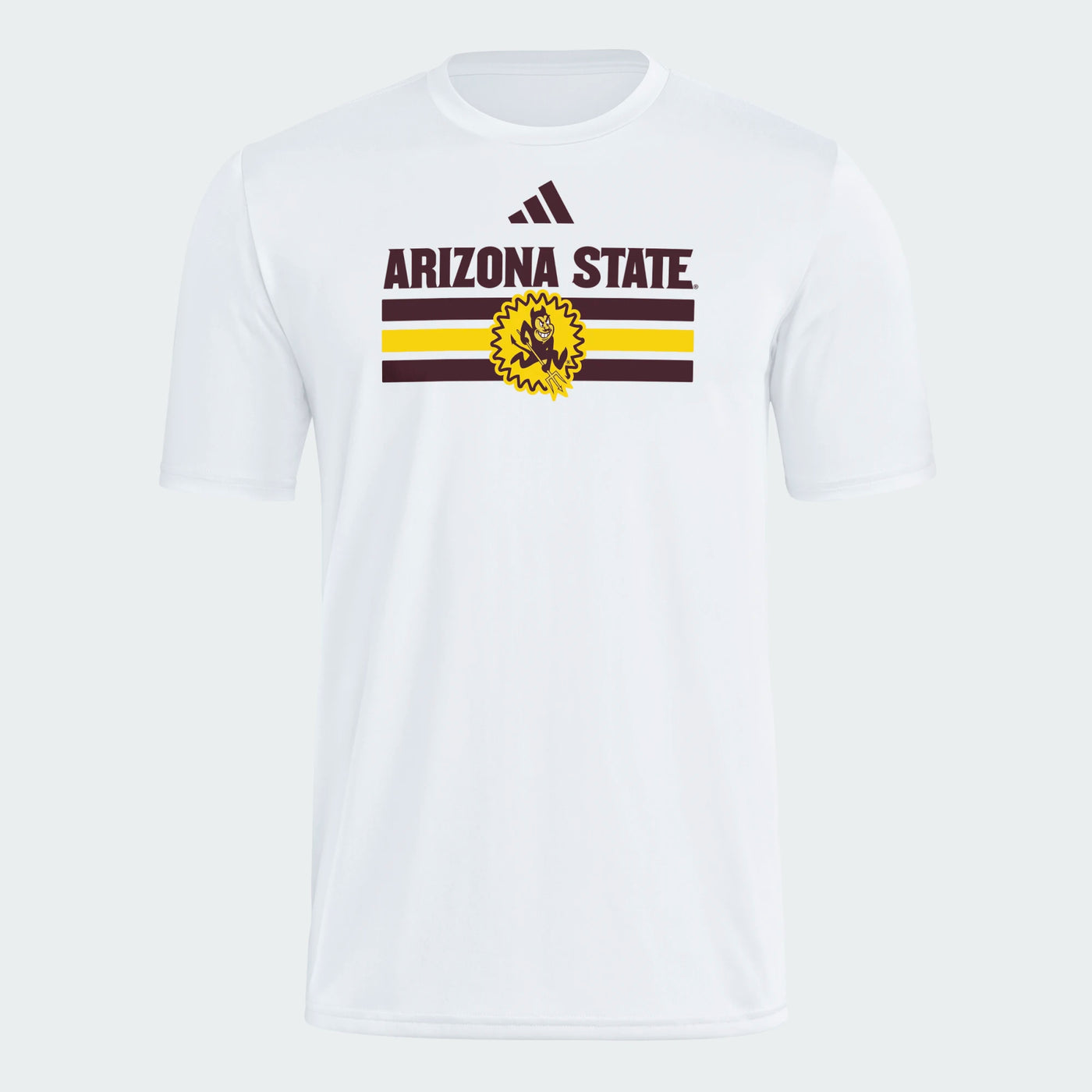 ASU 1975 Striped Tee WHT