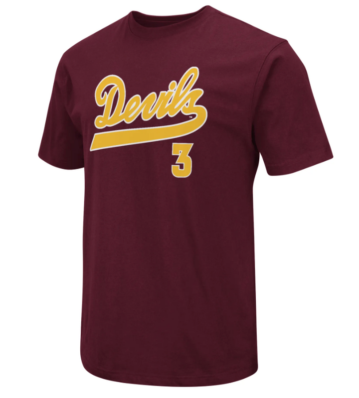 Maroon t-shirt with &