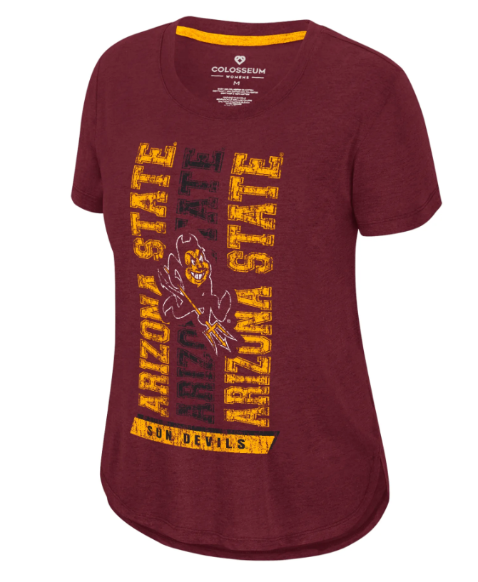 ASU DB Ladies Scoop Tee MRN