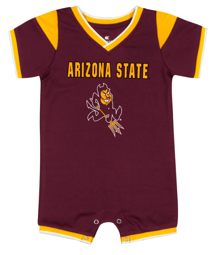 ASU Sparky Football Romper M/G