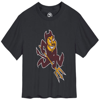 ASU Dist Sparky Ladies Crop Tee BLK