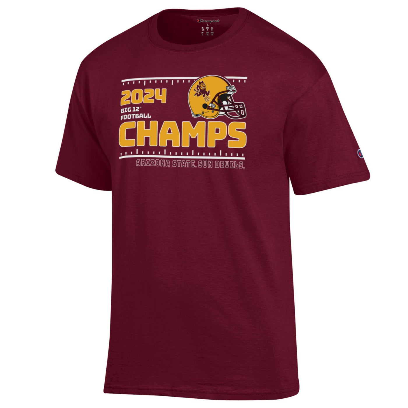 ASU Big XII Champions Helmet Tee MRN