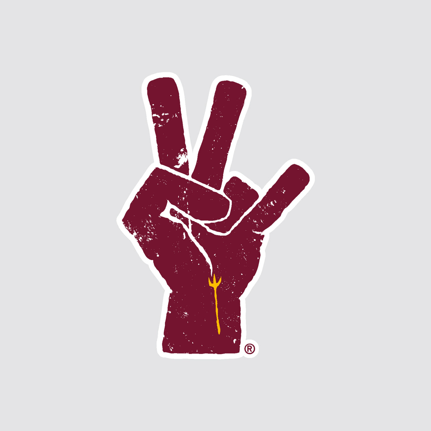 ASU Mini Fork Hand Decal