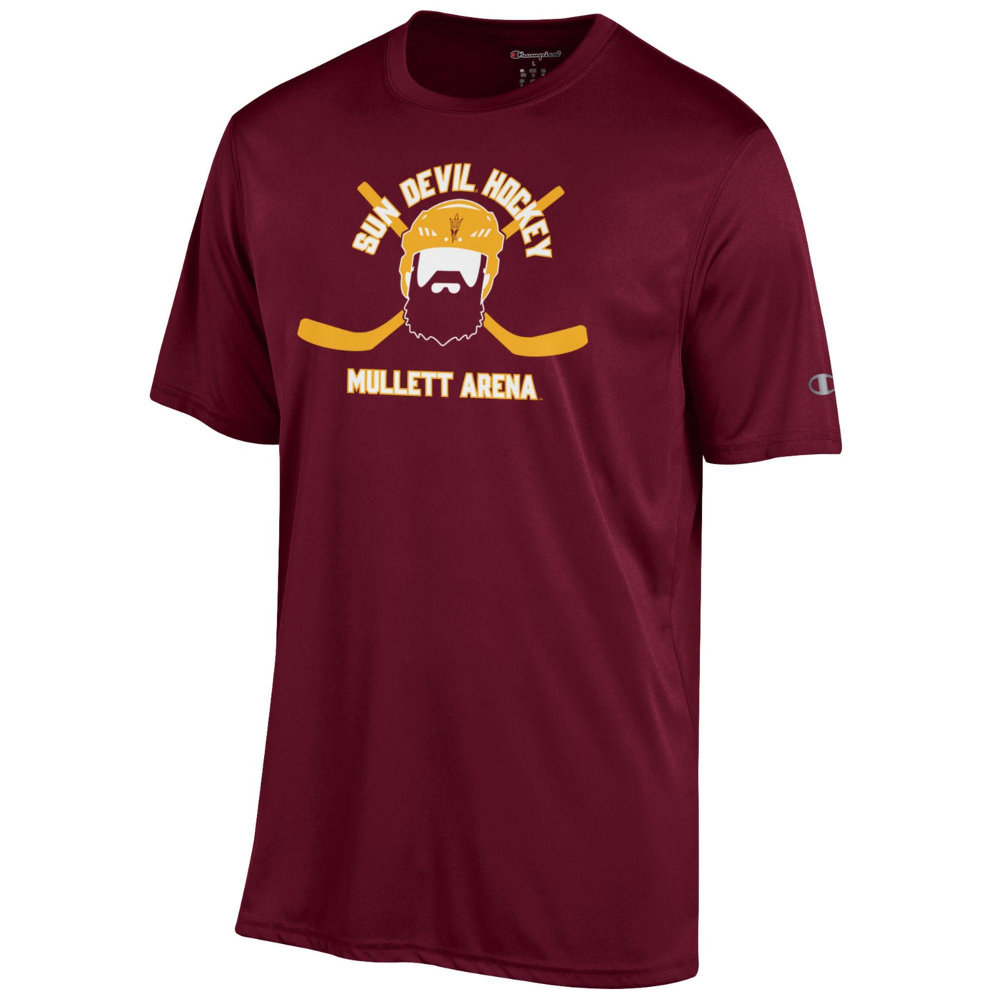 ASU Hockey Beard Athletic Tee MRN