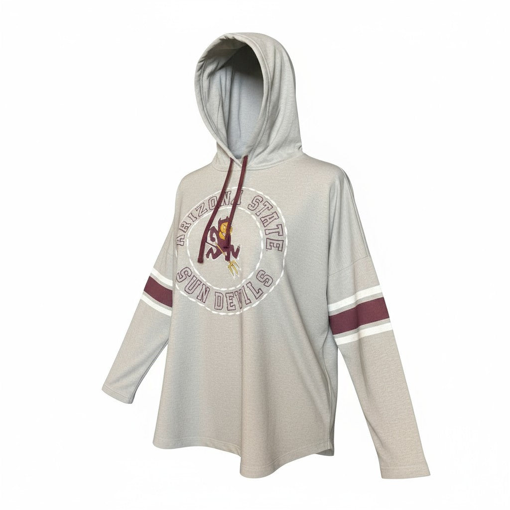 ASU Kennedy Ladies Hooded Tee GRY