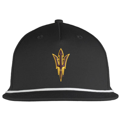 front angle of asu black hat
