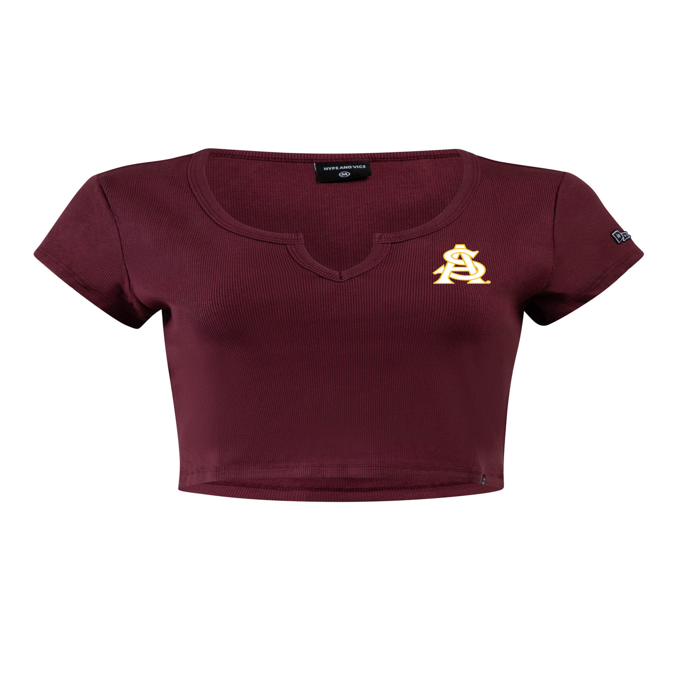 ASU Ladies Cali Tee DK MRN