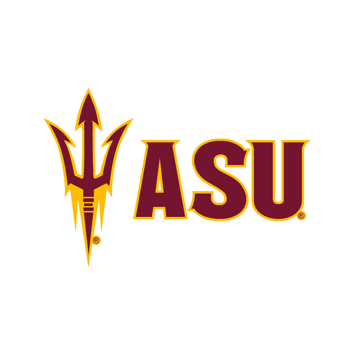 Decal with ASU pitchfork and 'ASU' logo