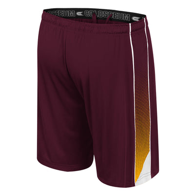 Back of ASU maroon shorts. 