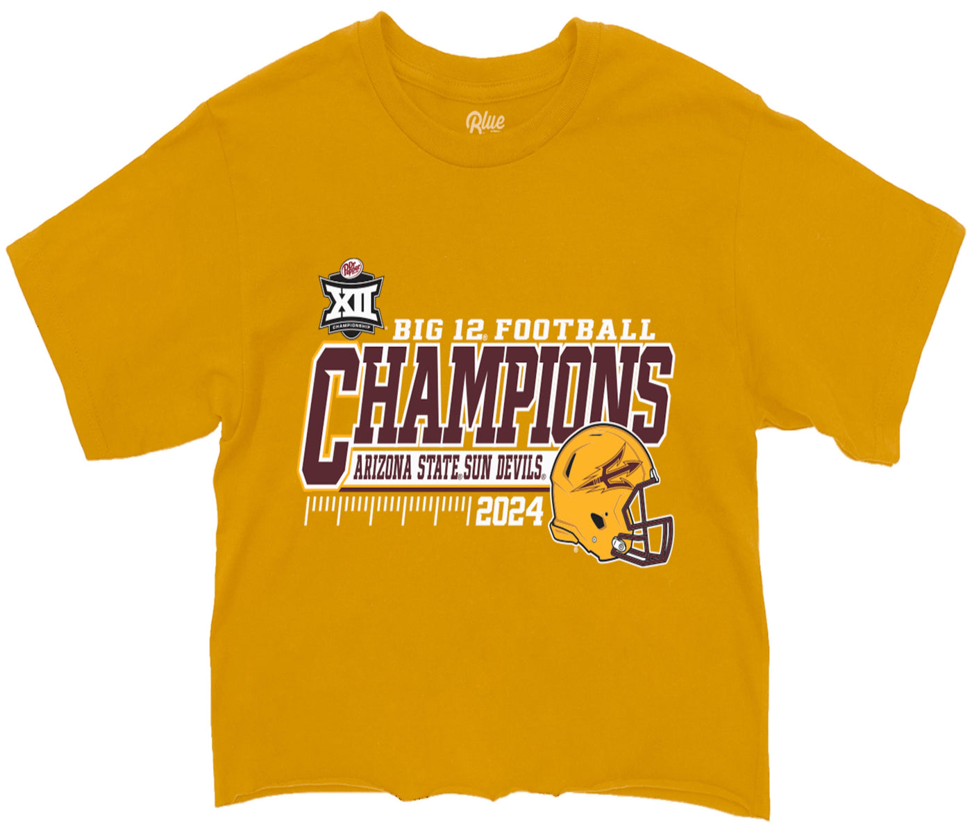 ASU Big XII Champs Ladies Crop LR Tee GLD