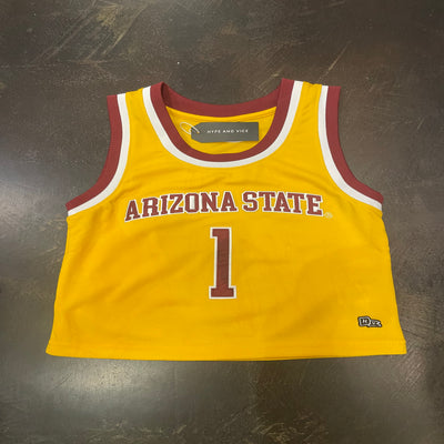 ASU Ladies Crop Basketball Jersey GLD