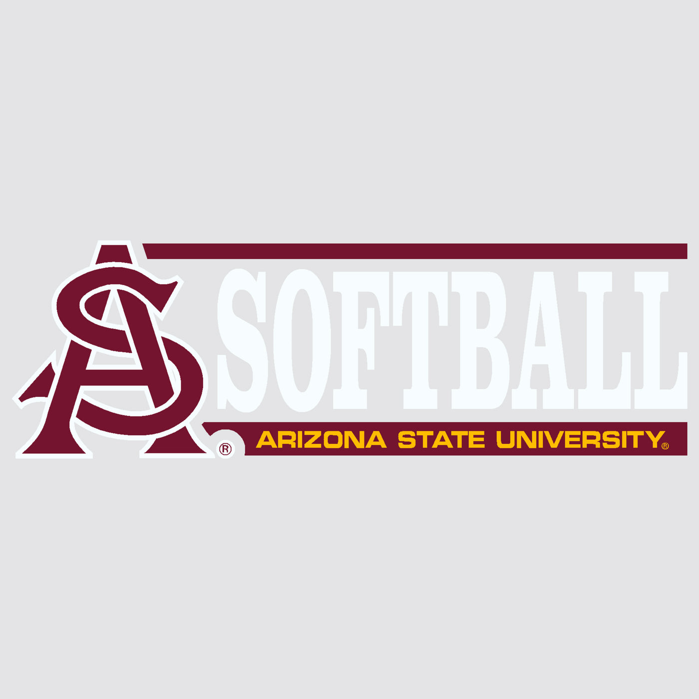 ASU Softball Bar Decal