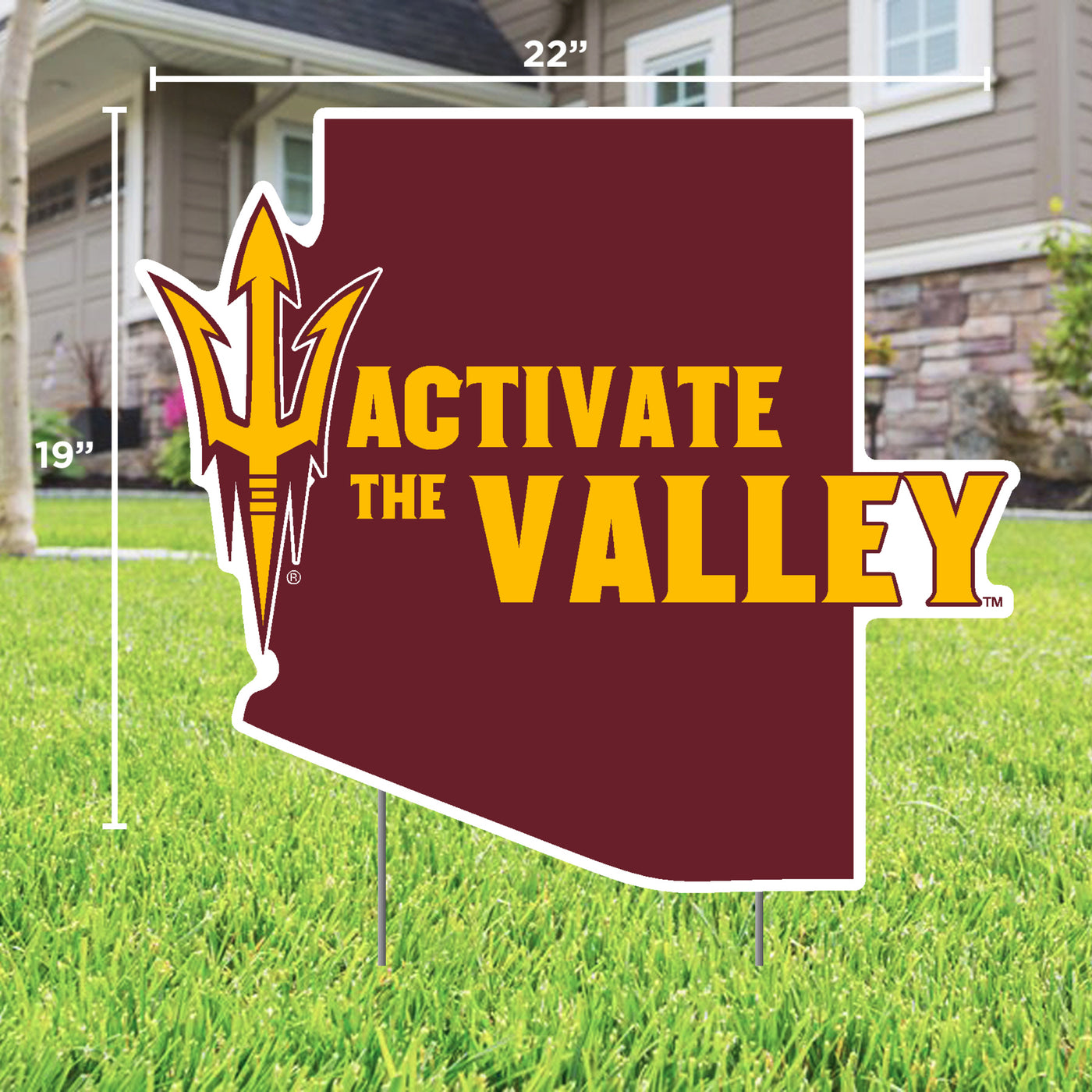 ASU ATV Lawn Sign MRN (Drop ship - not in store)