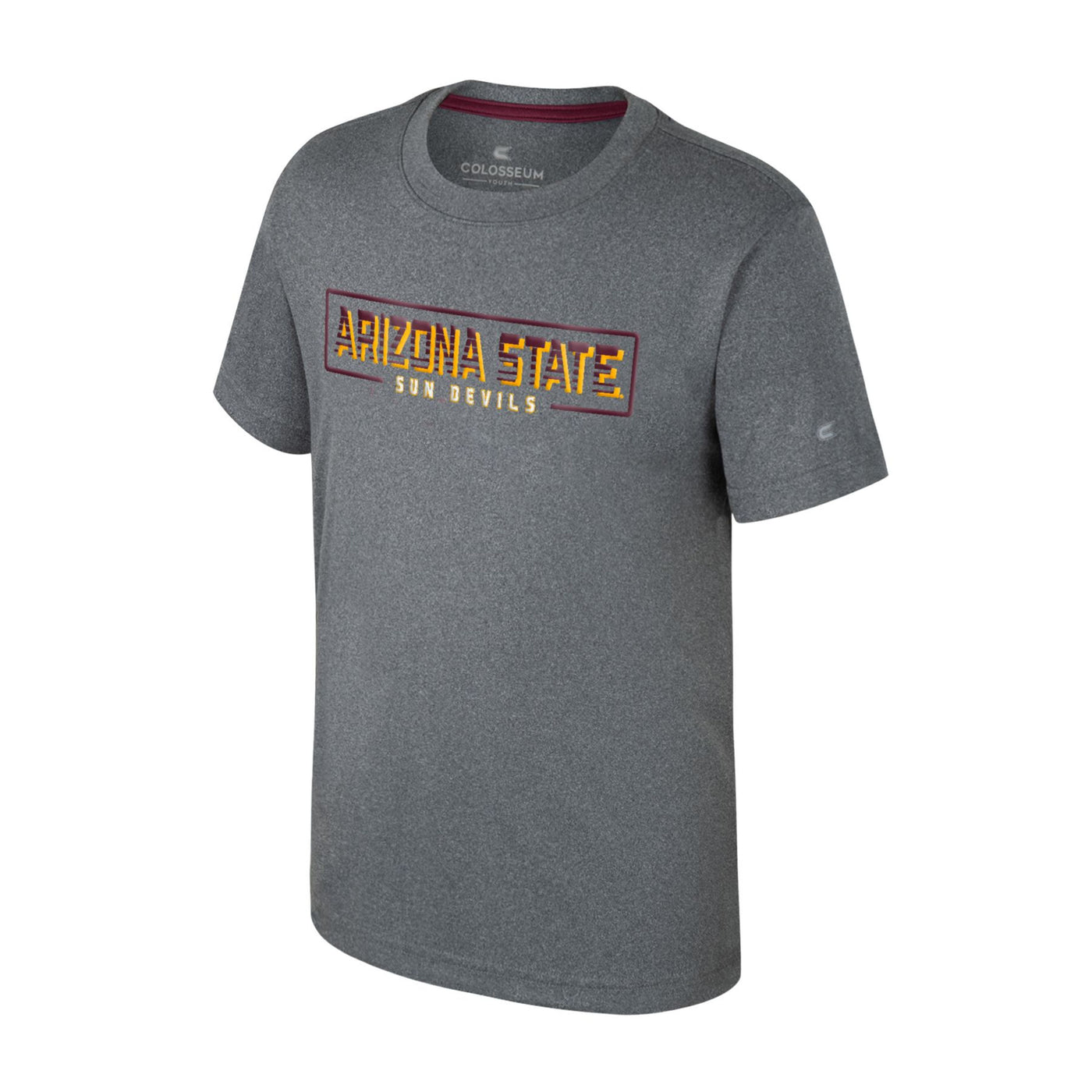 ASU gray youth tee with 