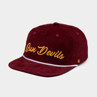 ASU Retro Corduroy Rope Hat MRN