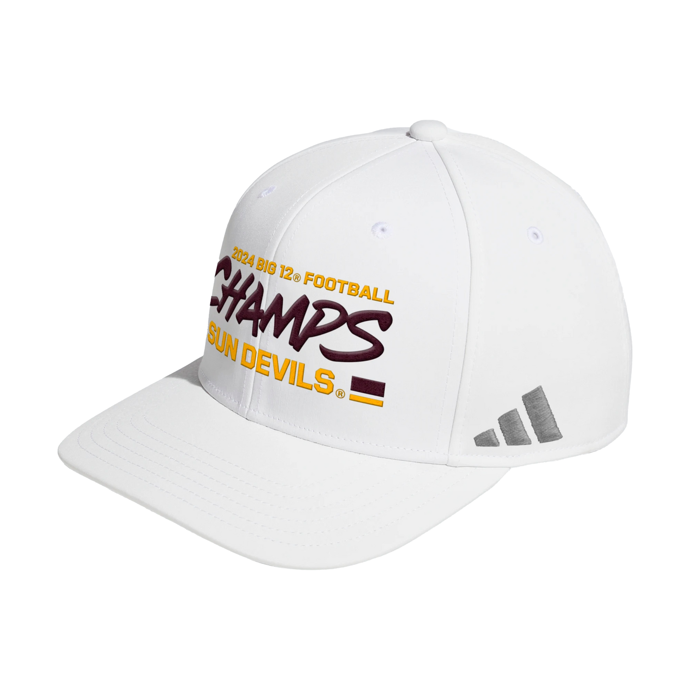 White Adidas snapback hat. 