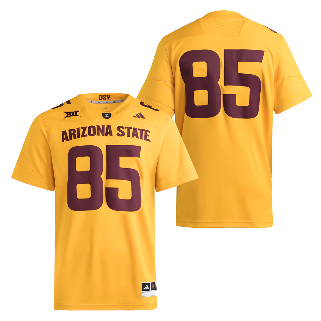 front and back of Arizona state gold 85 jersey