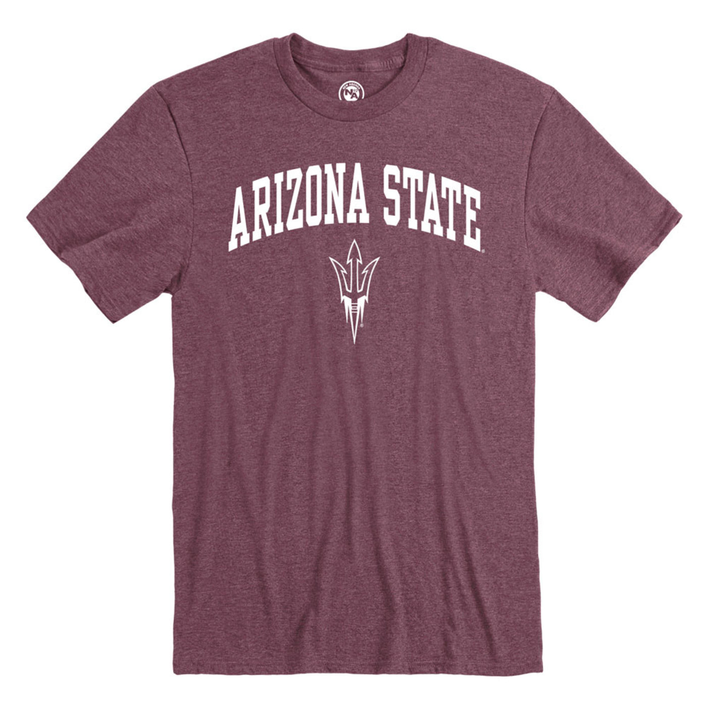 ASU maroon tee with the white arched text 