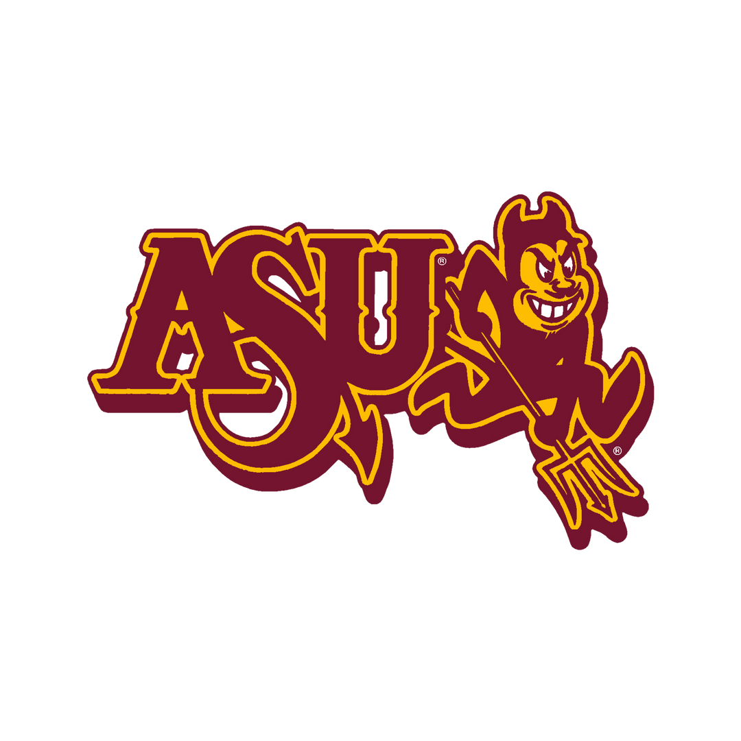 ASU decal with ASU logo and Sparky.