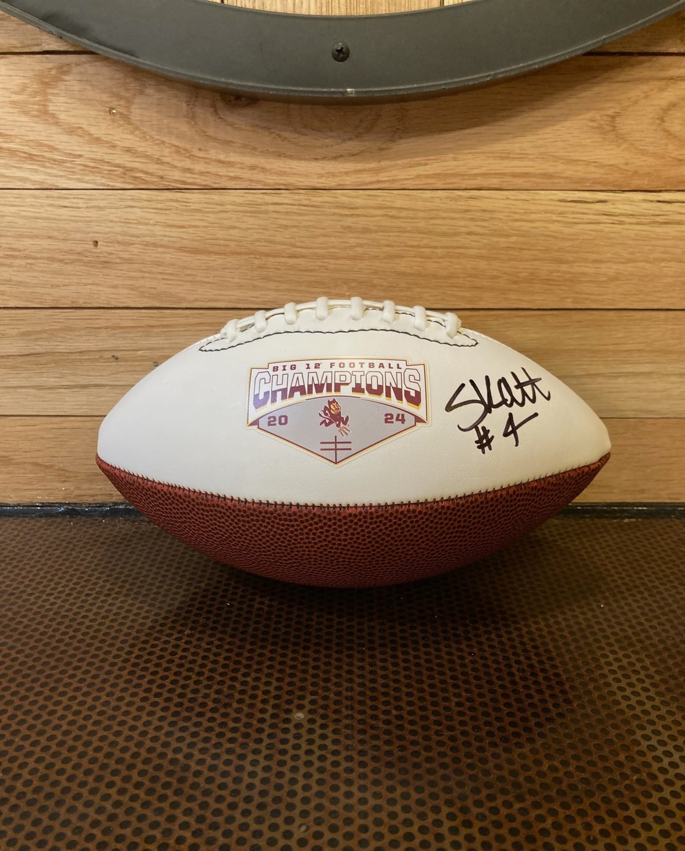 ASU Big XII Champs Skattebo Autographed Mini Football