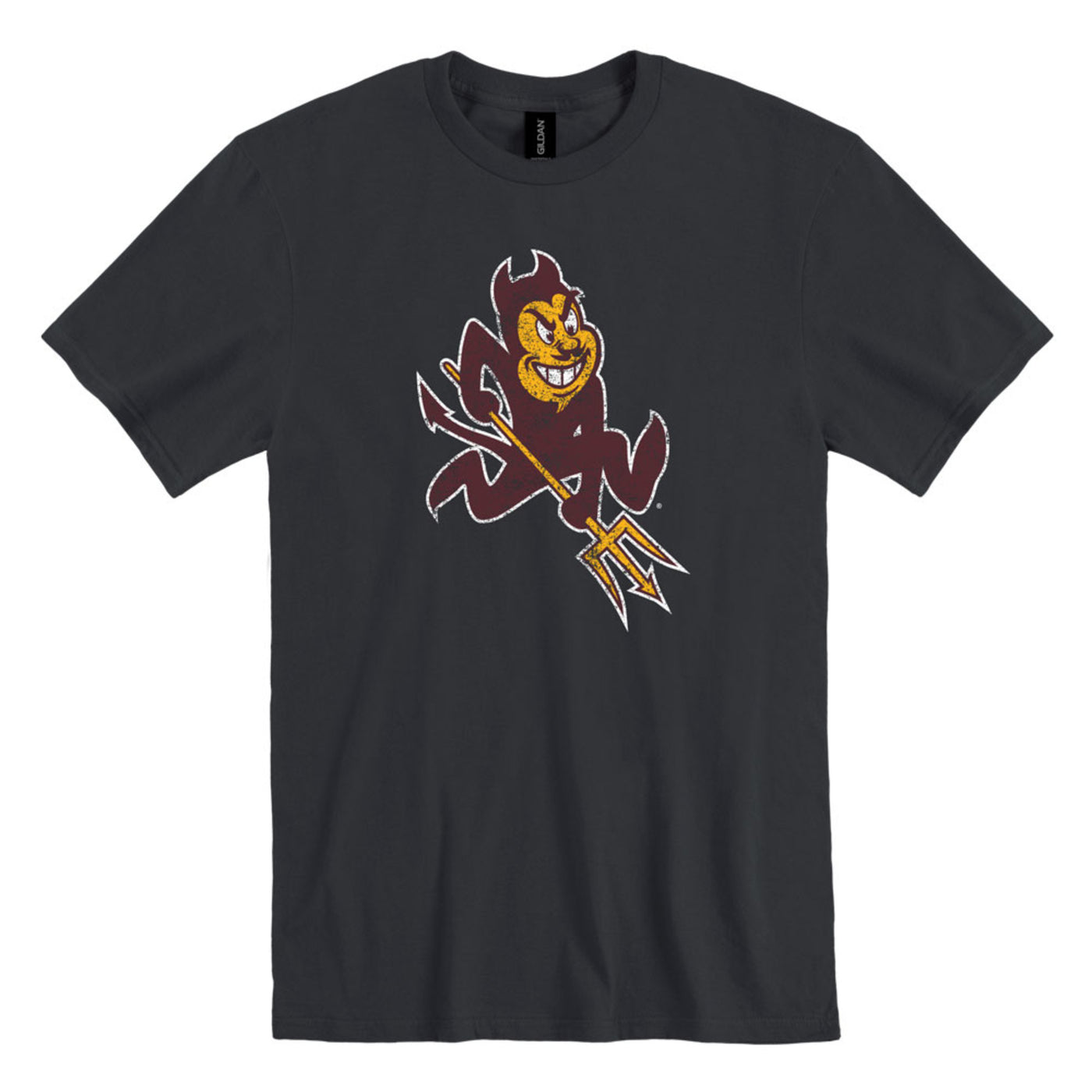 ASU Distressed Sparky Tee BLK