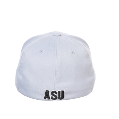 back of gray hat with embroidered 'ASU'
