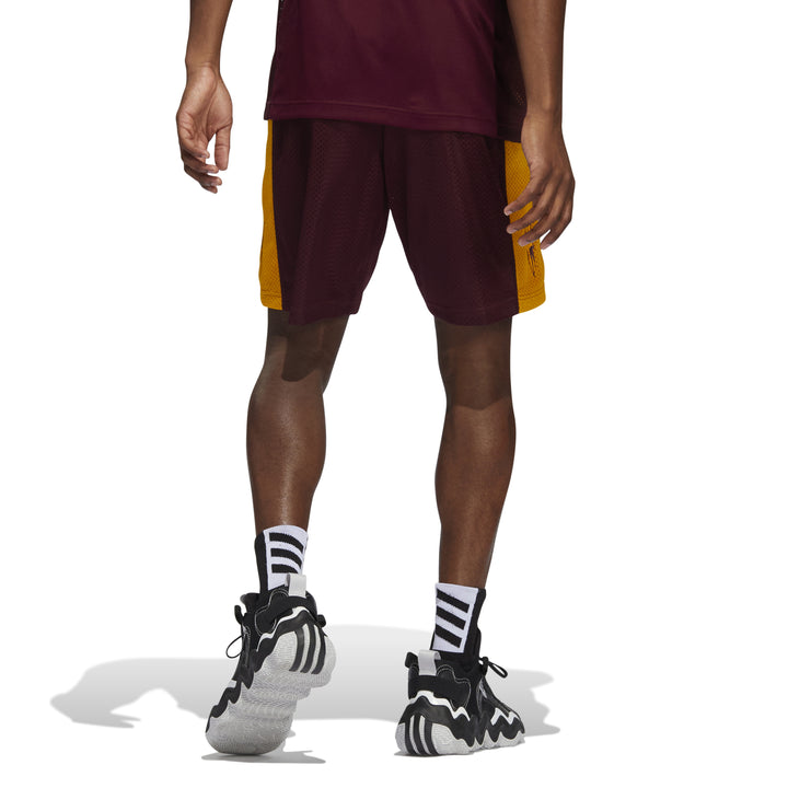 Backside of ASU maroon shorts.